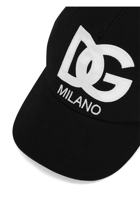 Cappello Da Baseball Nero Con Logo Bianco DOLCE & GABBANA KIDS | LB4H80-G7KN0N0000